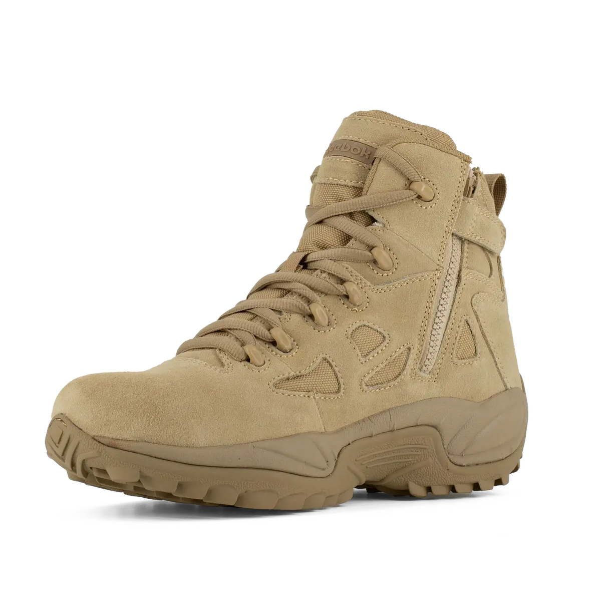 Reebok Work-Rapid Response Rb Military 6 In Soft Toe Desert Tan Side Zip-Steel Toes-2