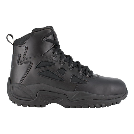 Reebok Work-Rapid Response Rb Tactical Black 6" Composite Toe Stealth Boot with Side Zipper-Steel Toes-1