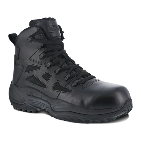 Reebok Work-Rapid Response Rb Tactical Black 6" Composite Toe Stealth Boot with Side Zipper-Steel Toes-3