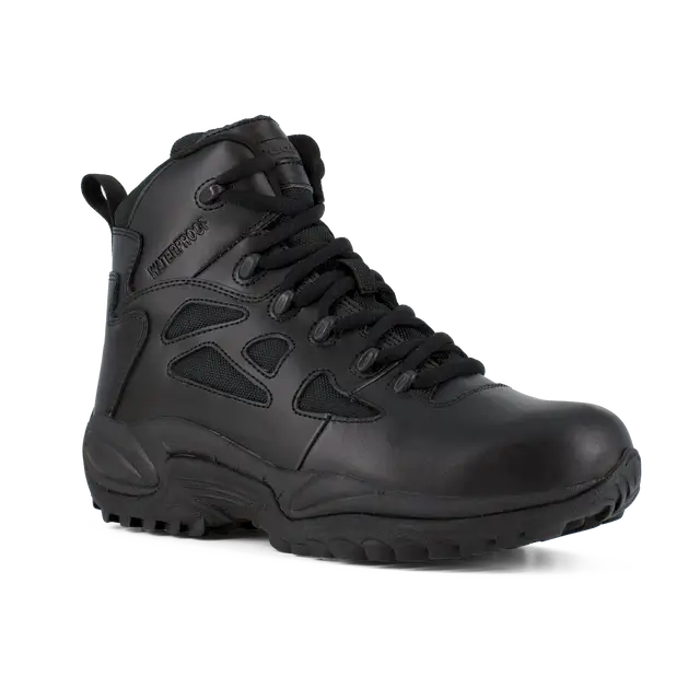 Reebok Work-Rapid Response Rb Tactical Black 6" Stealth Soft Toe Boot with Side Zipper Waterproof-Steel Toes-2