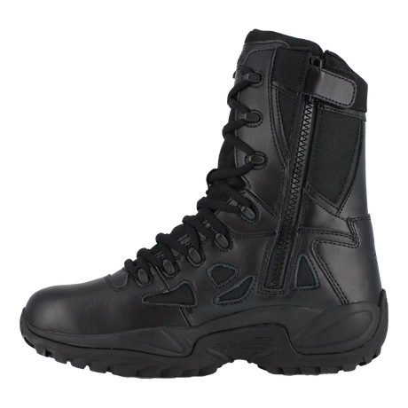 Reebok Work-Rapid Response Rb Tactical Black 8" Stealth Soft Toe Boot With Side Zipper-Steel Toes-2
