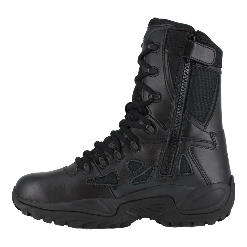 Reebok Work-Rapid Response Rb Tactical Black 8" Stealth Soft Toe Boot With Side Zipper-Steel Toes-2