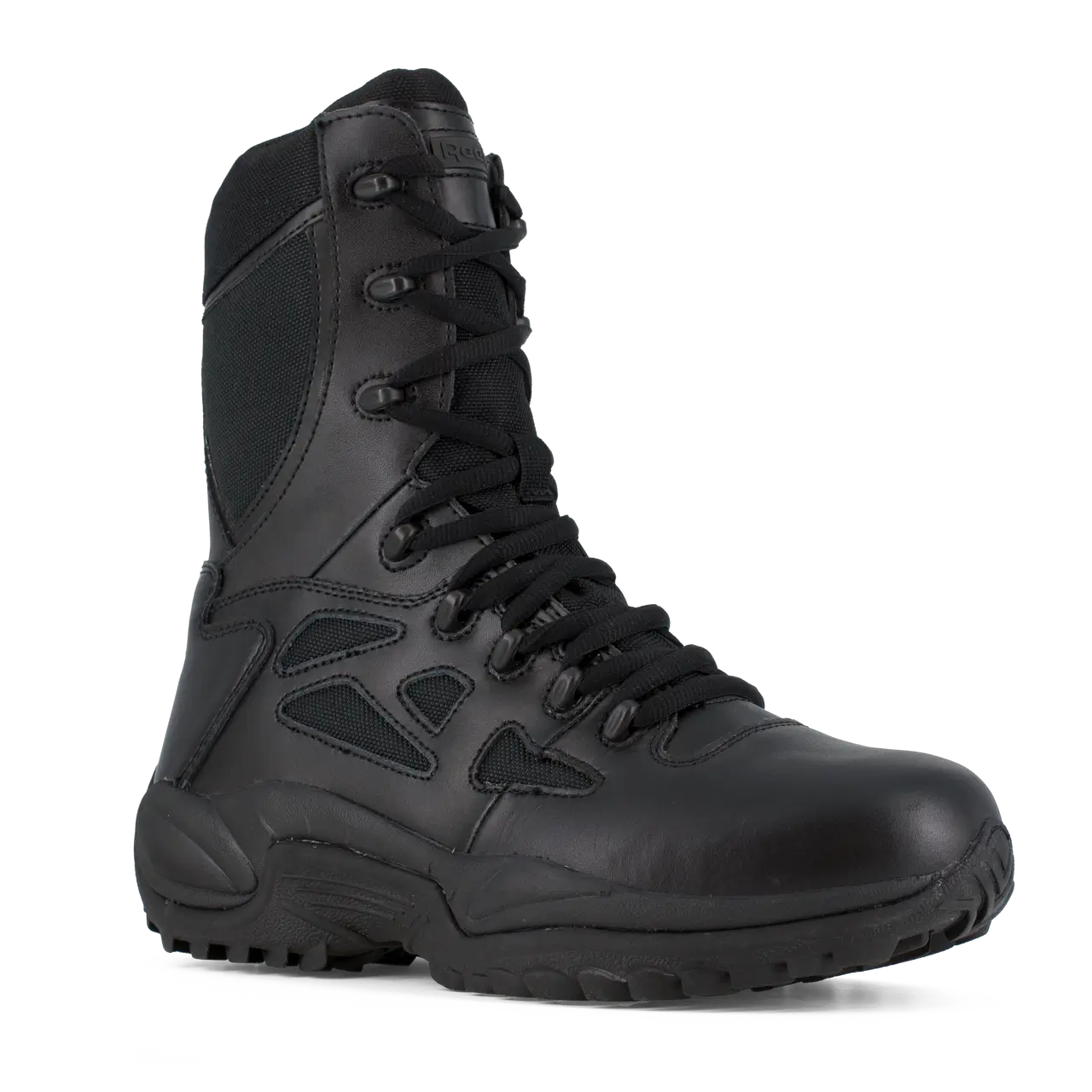 Reebok Work-Rapid Response Rb Tactical Black 8" Stealth Soft Toe Boot With Side Zipper-Steel Toes-3