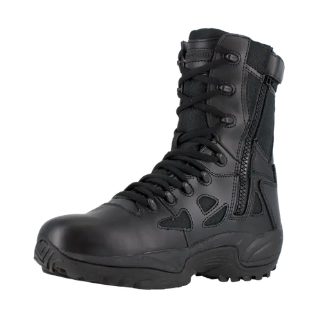 Reebok Work-Rapid Response Rb Tactical Black 8" Stealth Soft Toe Boot With Side Zipper Waterproof-Steel Toes-4