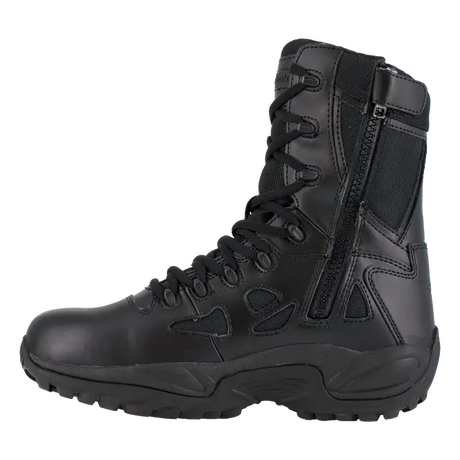 Reebok Work-Rapid Response Rb Tactical Black 8" Stealth Soft Toe Boot With Side Zipper Waterproof-Steel Toes-5