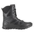 Reebok Work-Sublite Cushion Black 8" Tactical Soft Toe Boot with Side Zipper Black-Steel Toes-1