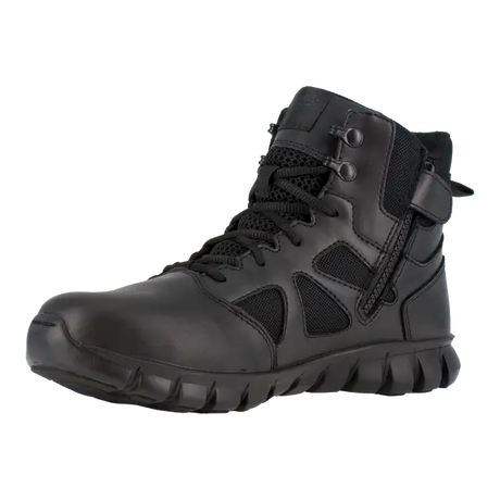 Reebok Work-Sublite Cushion Tactical Black 6" Stealth Soft Toe Boot with Side Zipper-Steel Toes-2