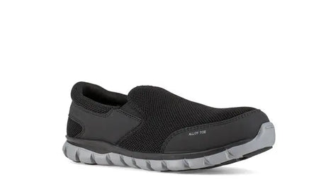 Reebok Work-Sublite Cushion Work Athletic Alloy Toe Slip On Black/Grey-Steel Toes-4