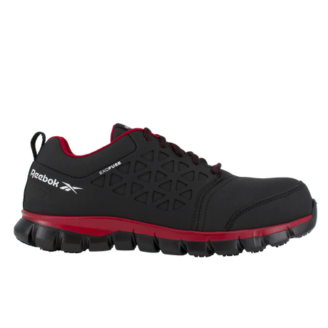 Reebok Work-Sublite Cushion Work Athletic Composite Toe Black,Red-Steel Toes-1