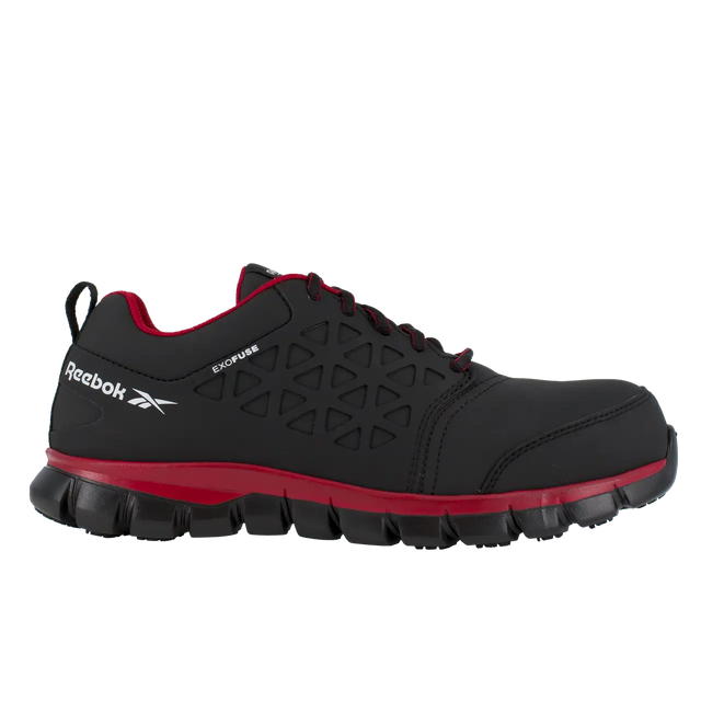 Reebok Work-Sublite Cushion Work Athletic Composite Toe Black,Red-Steel Toes-1