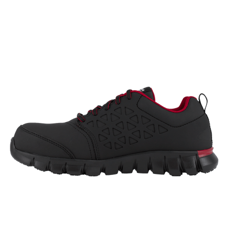 Reebok Work-Sublite Cushion Work Athletic Composite Toe Black,Red-Steel Toes-4