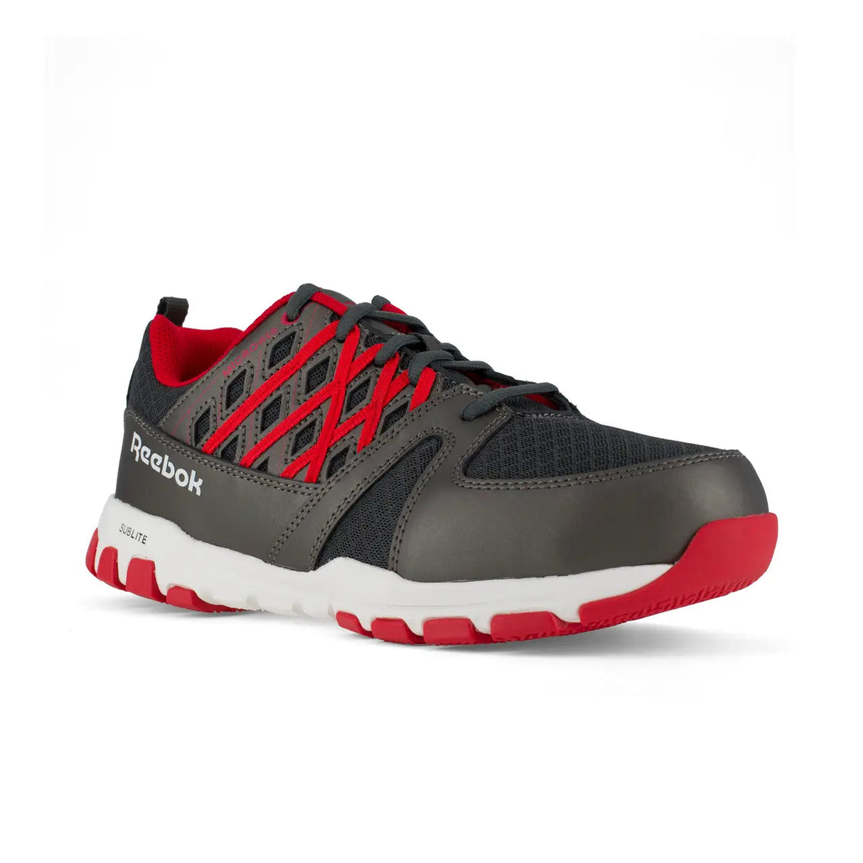 Reebok Work-Sublite Work Athletic Steel Toe Black,Red-Steel Toes-2