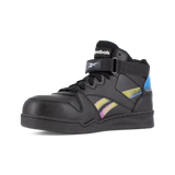 Reebok Work-Women's BB4500 Work High Top Composite Toe Work Sneaker Black and Holographic Spectrum-Steel Toes-2