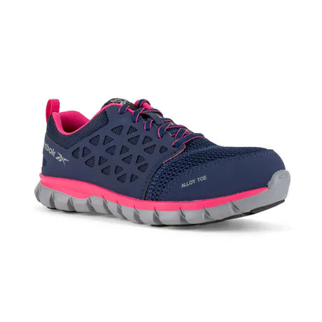 Reebok Work-Women's Sublite Cushion Work Athletic Alloy Toe Blue, Pink-Steel Toes-3