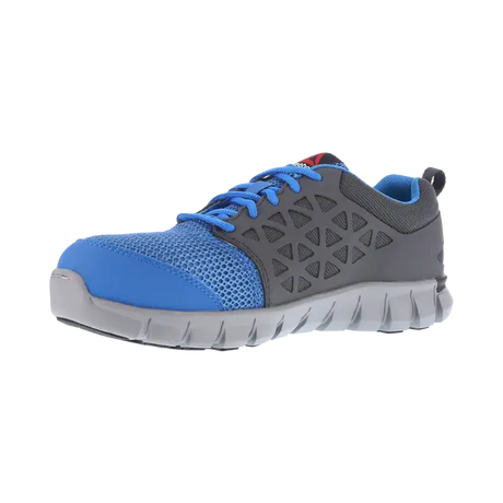 Reebok Work-Women's Sublite Cushion Work Athletic Alloy Toe Grey And Blue-Steel Toes-2