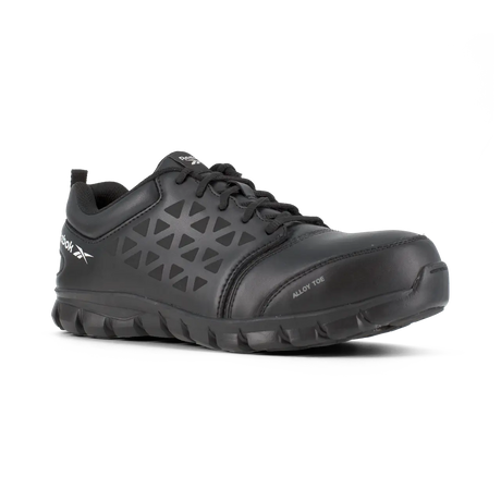 Reebok Work-Women's Sublite Cushion Work Athletic Alloy Toe Leather Black-Steel Toes-4