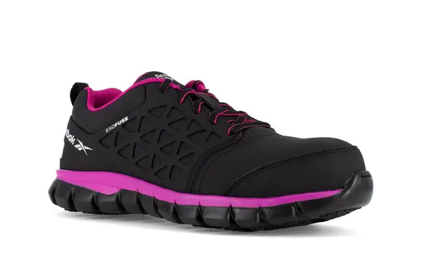 Reebok Work-Women's Sublite Cushion Work Athletic Composite Toe Black/Pink-Steel Toes-5