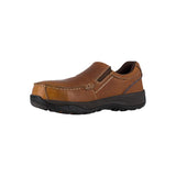 Rockport Works Extreme Light Composite-Toe Slip On Work Shoe Brown RK6748 Angled Medial Image