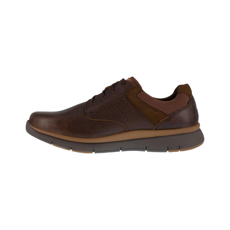 Rockport Works Primetime Casuals Steel-Toe Oxford Work Shoe Brown RK5700 Medial Image