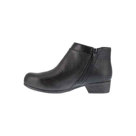 Rockport Works Women's Carly Work Alloy-Toe Work Bootie Black RK751 Medial Image