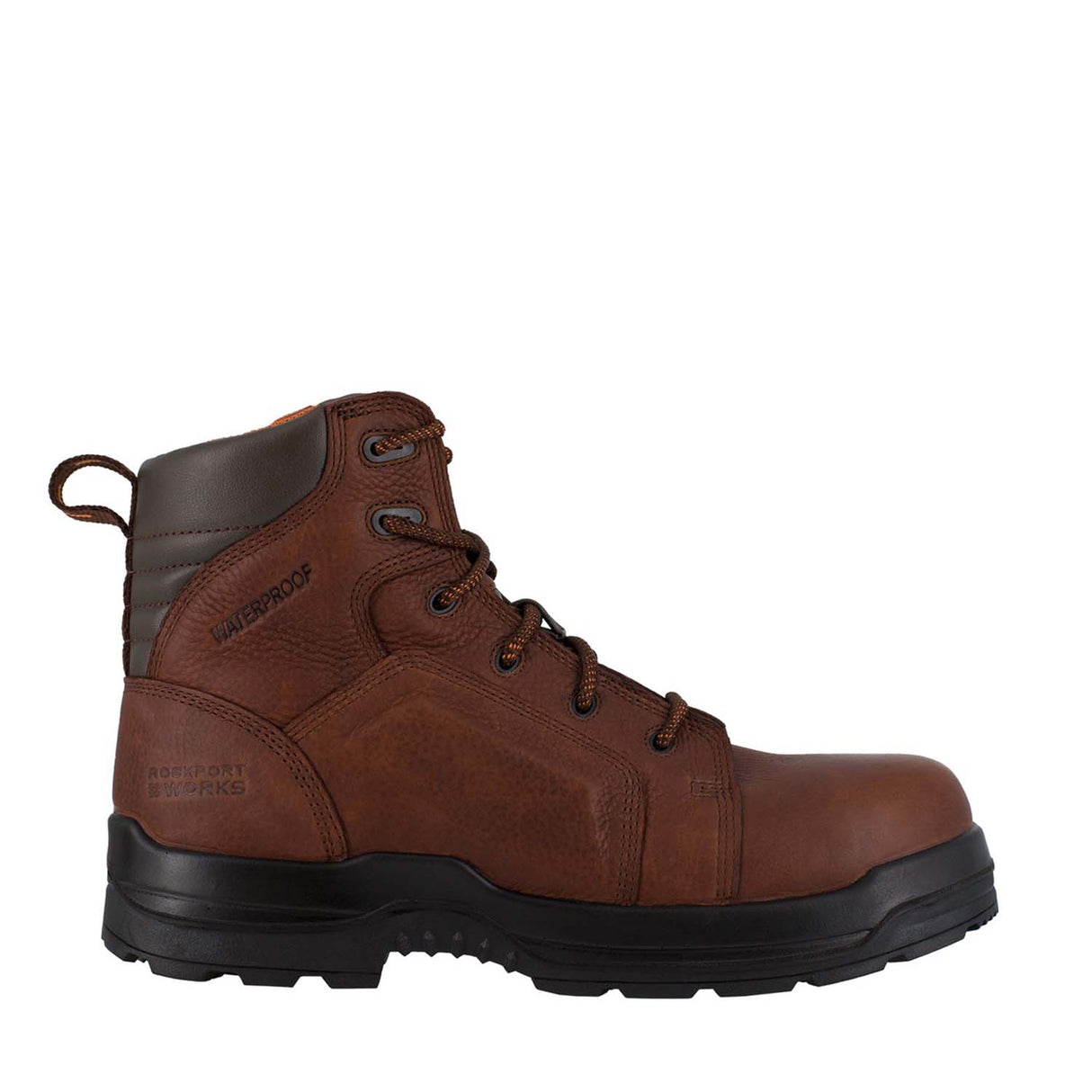 Rockport Works Women's More Energy Composite-Toe Waterproof Work Boot Brown RK664 Hero Image