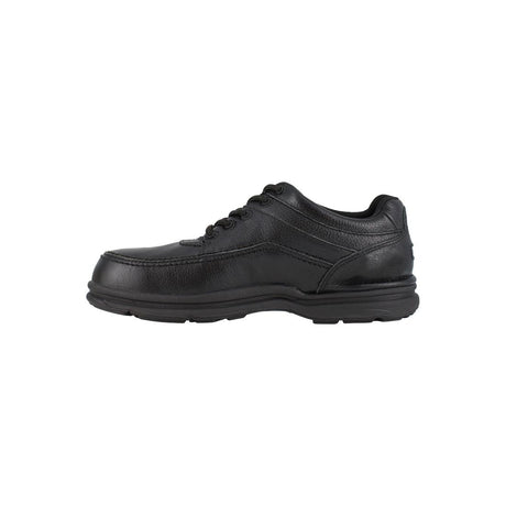 Rockport Works World Tour Steel-Toe Casual Oxford Work Shoe Black RK6761 Medial Image