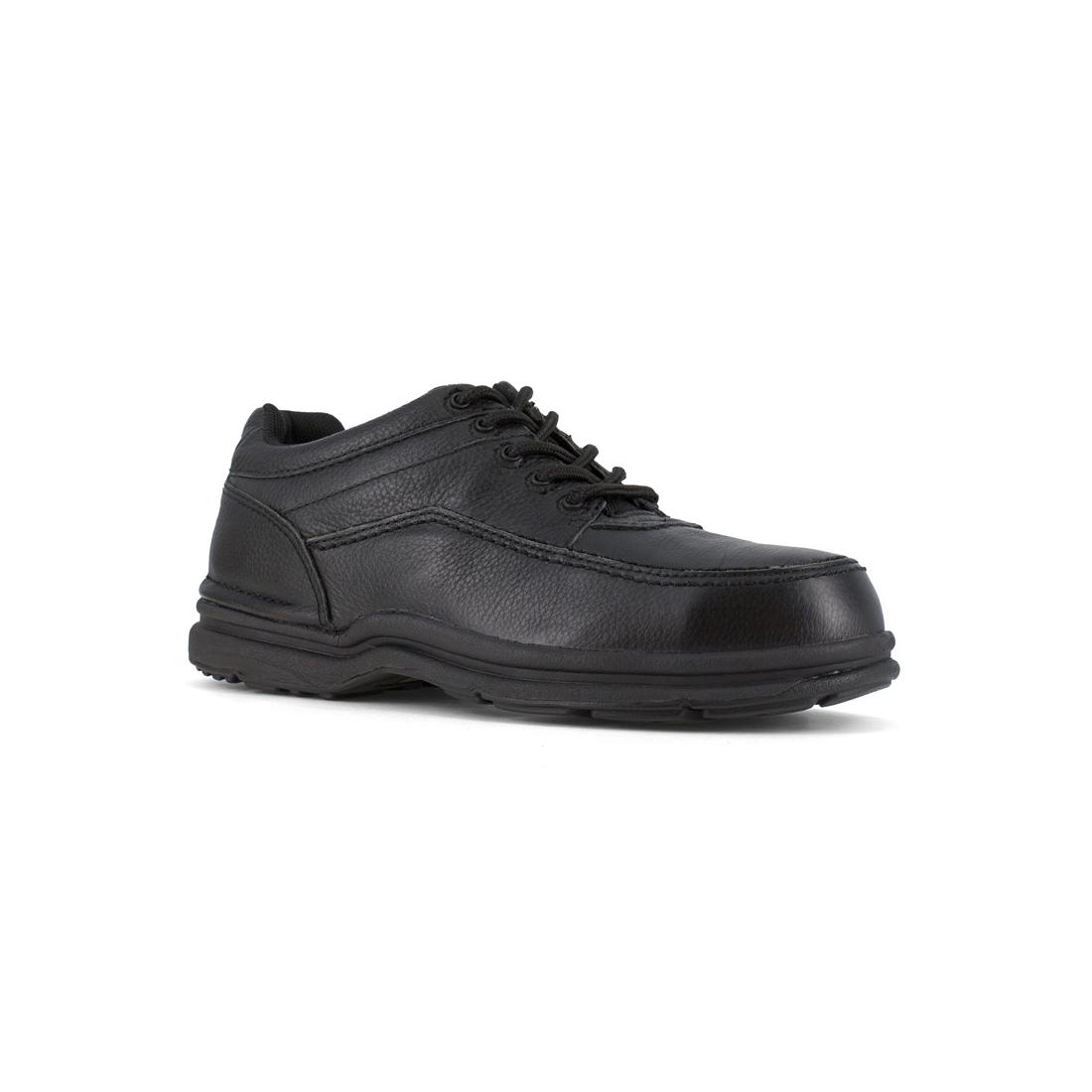 Rockport Works World Tour Steel-Toe Casual Oxford Work Shoe Black RK6761 Lateral Image