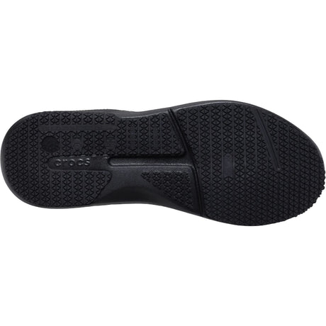 Crocs Men's On the Clock Slip Resistant Sneaker Black outsole