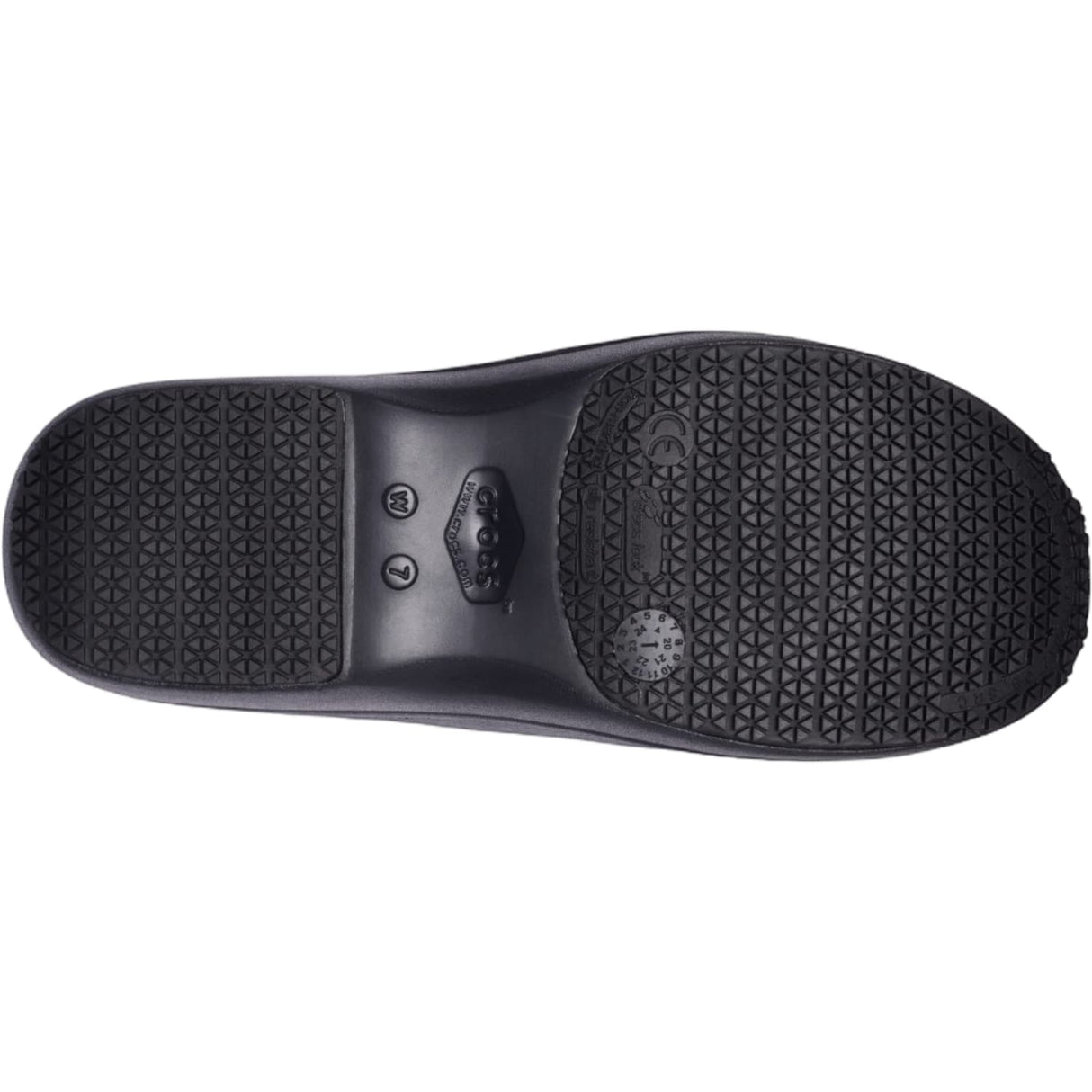 Crocs Women's Neria Pro II LiteRide Slip Resistant Clog Black outsole