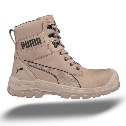 Puma Safety Boot: Beige with athletic design.
