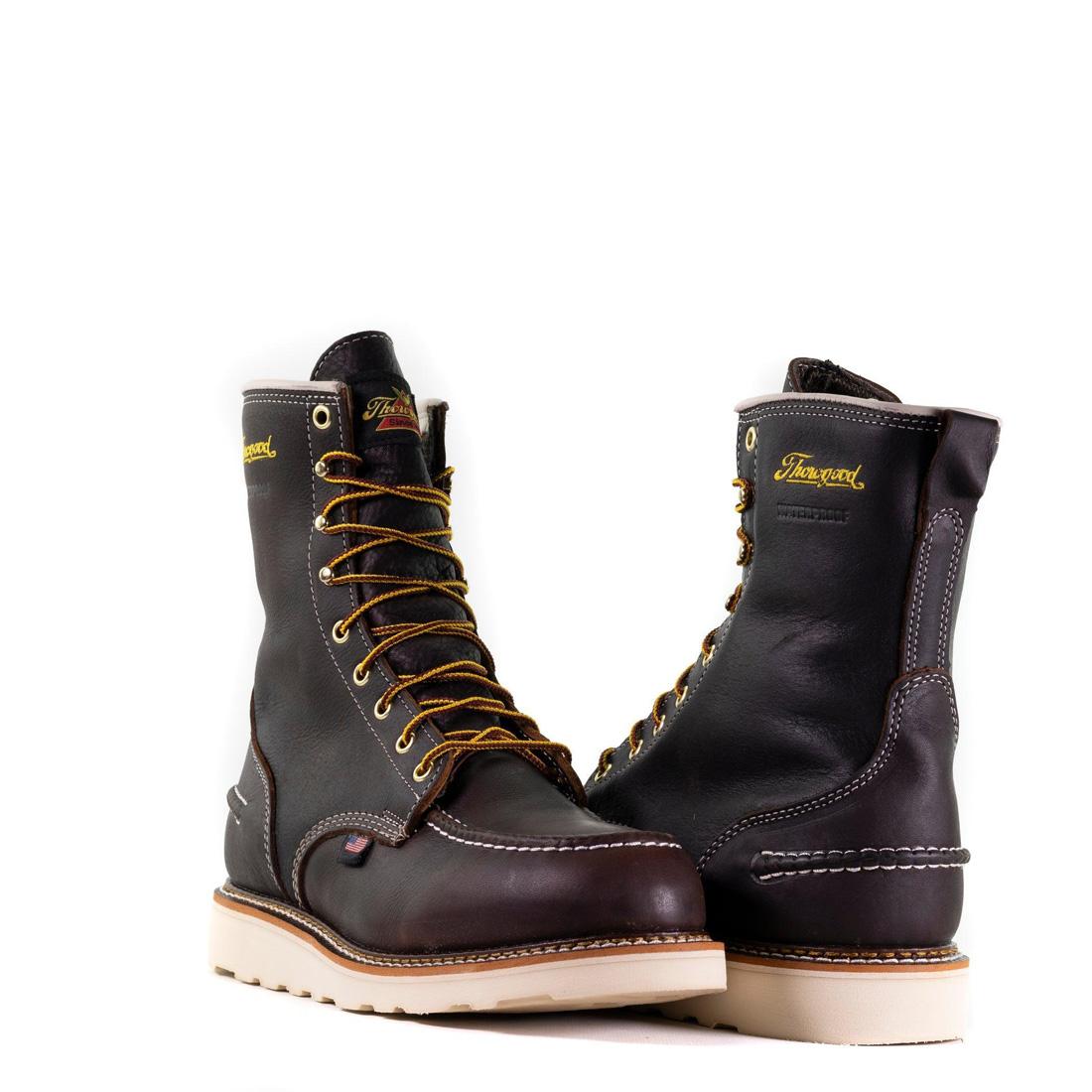 Thorogood 1957 Series 8" Waterproof Moc Toe Boot with Maxwear Wedge Briar Pitstop 814-3800 Image 2