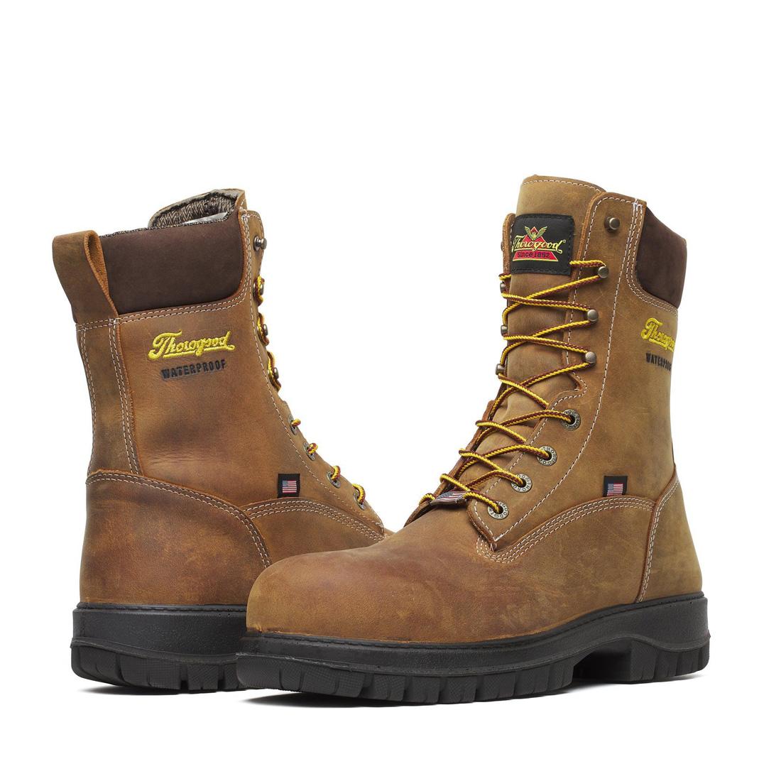 Thorogood Genesis Series 8" Nano Toe Insulated Waterproof Boot Chestnut 804-4259 Image 6