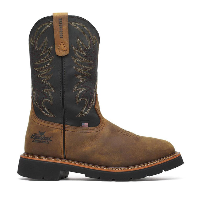 Thorogood Square Toe WGTN 11" Waterproof Boot Crazy Horse Black 814-4330 Hero