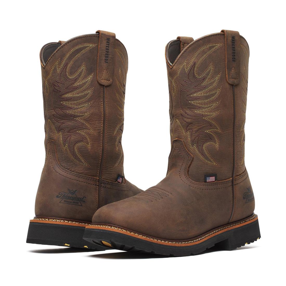 Thorogood Western 11" Comp-Toe Waterproof Square-Toe Boot Crazy Horse 804-4337 Image 6