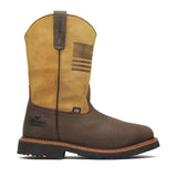 Thorogood Western 11" Waterproof Wellington Square-Toe Boot Crazy Horse/Tan 814-4338 Hero