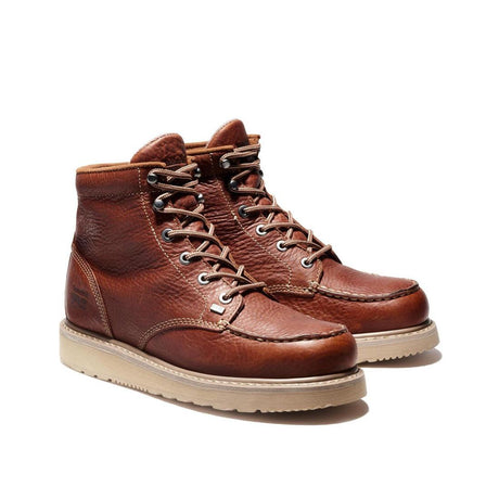 Timberland Pro Barstow 6 Inch Soft-Toe Wedge Boot Brown 89647 Both View