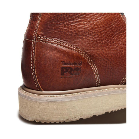 Timberland Pro Barstow 6 Inch Soft-Toe Wedge Boot Brown 89647 Detail View