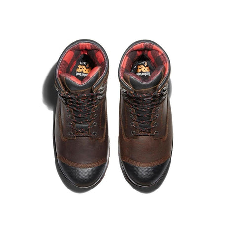Timberland Pro Boondock 8 Inch Composite-Toe Waterproof Ins 1000G Work Boot Brown Front-upper View