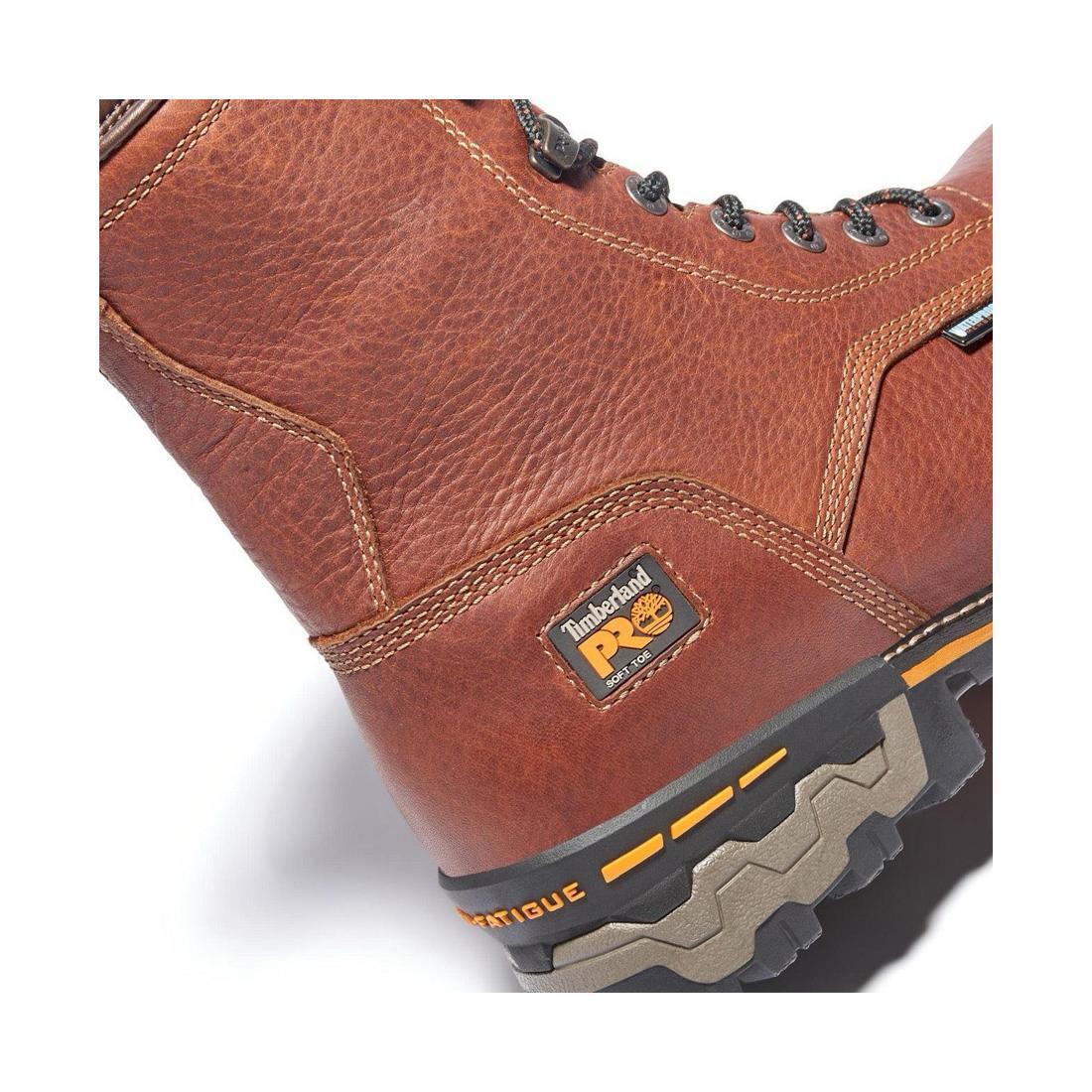 Timberland Pro Boondock 8 Inch Soft-Toe Waterproof Work Boot Medium Brown 1113A,DISCONTINUED,LOLA