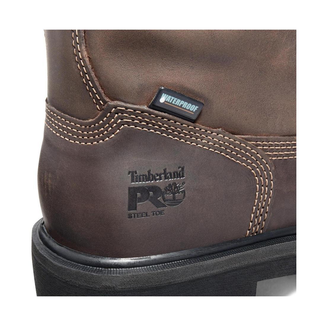 Timberland Pro Direct Attach 6 Inch Steel-Toe Waterproof Ins 200G Work Boot Dark Brown 38021 Detail View