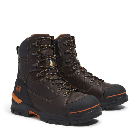 Timberland Pro Endurance EV Waterproof Composite Toe Work Boots – Dark Brown Front-upper View