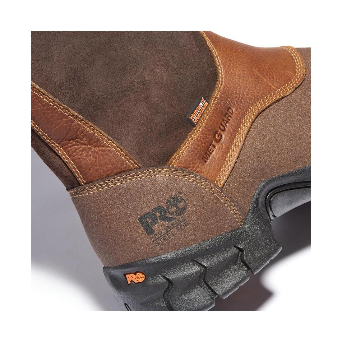 Timberland Pro Excave Steel-Toe Met Guard WP Pull-On Work Boot Brown 89652,DISCONTINUED,LOLA
