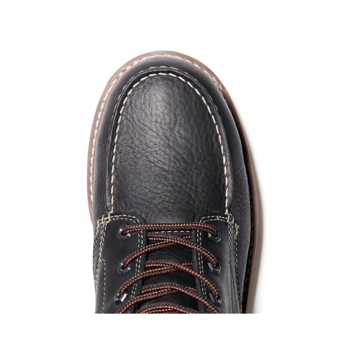 Timberland Pro Gridworks 6 Inch Soft-Toe Waterproof Boot Black Front-upper View