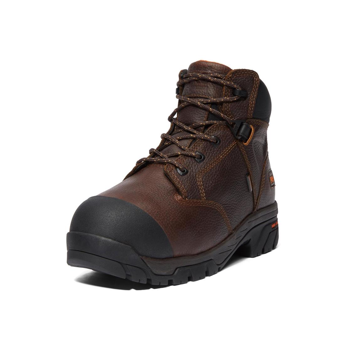 Timberland Pro Helix 6 Inch Composite-Toe Met Gaurd Work Boot Brown 89697 Front View