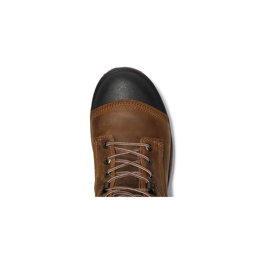 Timberland Pro Helix HD 6 Inch Composite-Toe Waterproof Work Boot Brown Front-upper View