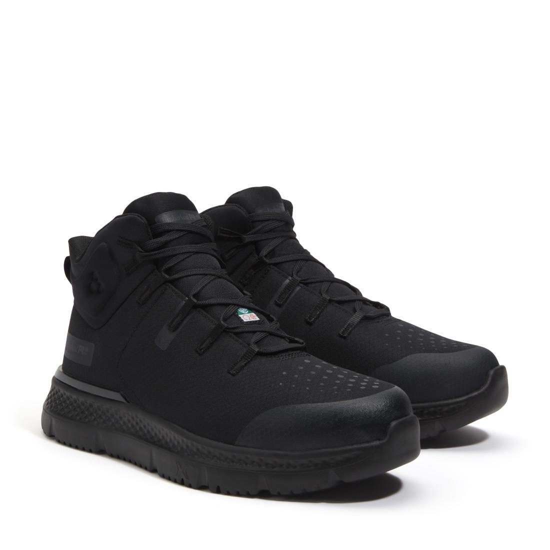 Timberland Pro Intercept Puncture Resistant Steel Toe Work Boots – Black Ripstop Front-upper View