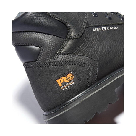 Timberland Pro Internal Met Guard 6 Inch Steel-Toe Work Boot Black 85516 Heel View