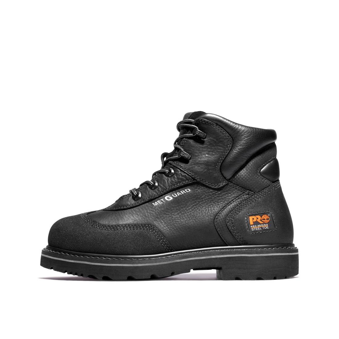 Timberland Pro Internal Met Guard 6 Inch Steel-Toe Work Boot Black 85516 Lateral View