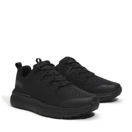 Timberland Pro Power Shift Slip Resistant Shoes – Black Ripstop Front-upper View