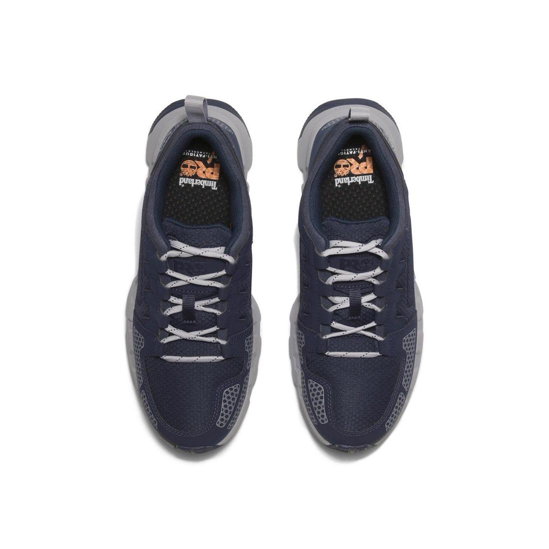 Timberland Pro Powertrain Ev Composite-Toe Work Shoe Blue Front-upper View